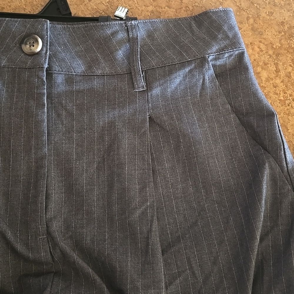 Target Wild Fable High Rise Wide Leg Relaxed Fit Gray Pinstripe Size 17 - Picture 2 of 14